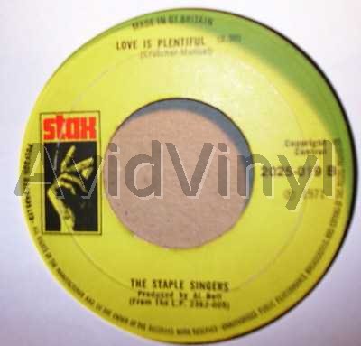 Staple Singers Love+Is+Plentiful+/+Heavy+Makes+You+Happy 45RPM