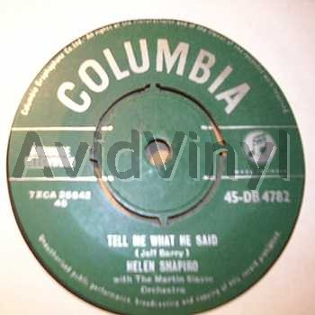 Helen Shapiro Tell+Me+What+He+Said+/+I+Apologise 45RPM