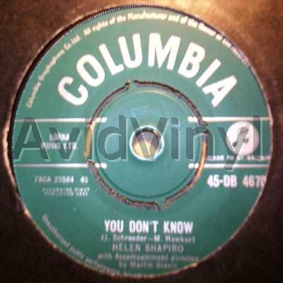 Helen Shapiro You+Don't+Know+/+Marvellous+Lie 45RPM