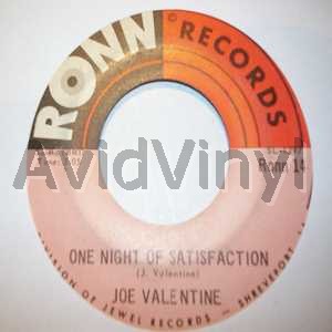 JOE VALENTINE - One Night Of Satisfaction / I Can't Stand To See You Go