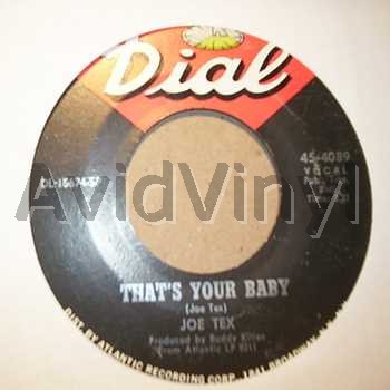 Joe Tex That's+Your+Baby+/+Sweet+Sweet+Woman 45RPM