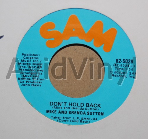 MIKE & BRENDA SUTTON - Don't Hold Back / Pt2