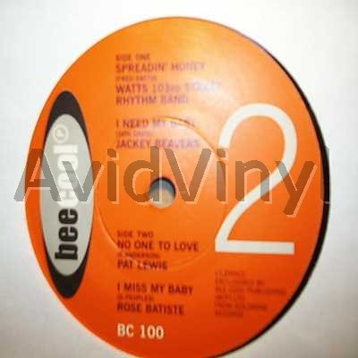 WATTS 103RD STREET BAND / JACKEY BEAVERS / PAT LEW - Spredin Honey / I Need My Baby / No One To Love / I Miss My Baby