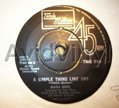 DIANA ROSS - A Simple Thing Like Cry / All Of My Life