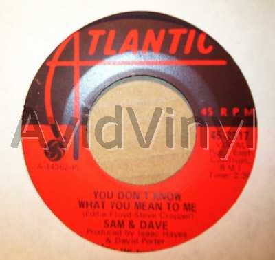 SAM & DAVE - You Don't Know What You Mean To Me / This Is Your World Record