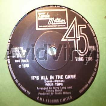 FOUR TOPS - It's All In The Game / Love Is The Answer Record