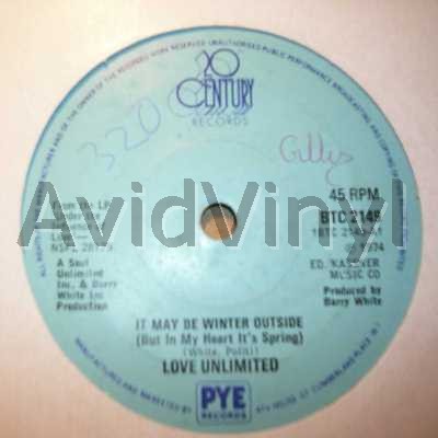Love Unlimited It+May+Be+Winter+Outside+/+I+Love+You+So+,+Never+Let+You+Go 45RPM