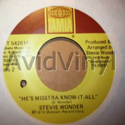 He's Misstra Know It All / Sir Duke - STEVIE WONDER