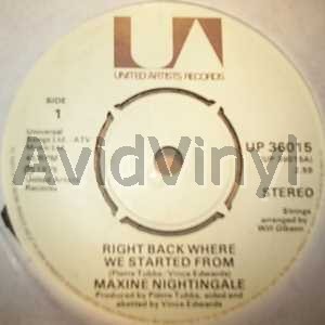 Maxine Nightingale Right+Back+Where+We+Started+From+/+Believe+In+What+You+Do 45RPM