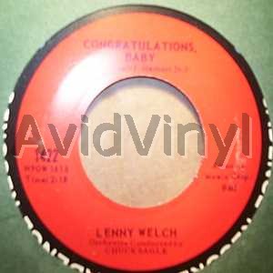LENNY WELCH - Congratulations Baby / Ebb Tide