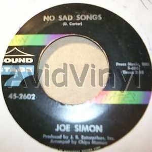 JOE SIMON - No Sad Songs / Come On And Get In