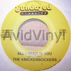 Knickerbockers All I Need Is You / Jerk Town 45RPM