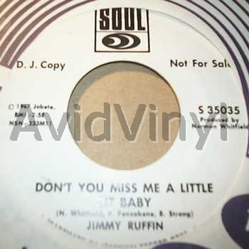 Jimmy Ruffin Don't+You+Miss+Me+A+Little+Bit+Baby+/+Same 45RPM