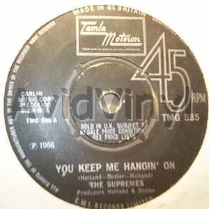 Supremes You+Keep+Me+Hangin'+On+/+Remove+This+Doubt 45RPM