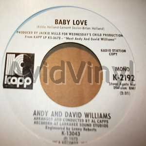 Andy And David Williams Baby Love / I Don'T Know Why 45RPM