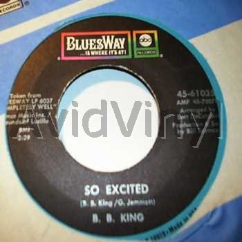 B B King So Excited / Confessin The Blues 45RPM