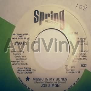 Joe Simon Music+In+My+Bones+/+Fire+Burning 45RPM