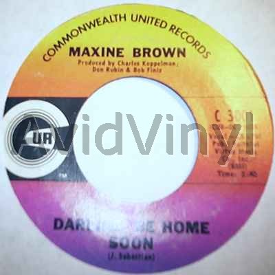 Maxine Brown Darling+Be+Home+Soon+/+We'll+Cry+Together 45RPM