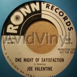 One Night Of Satisfaction / I Can't Stand To See You Go - JOE VALENTINE