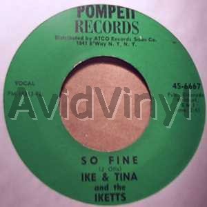 Ike And Tina And The Iketts So Fine / So Blue Over You 45RPM