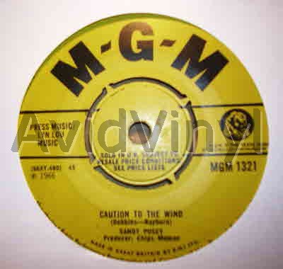 SANDY POSEY - Caution To The Wind / Born A Woman Record