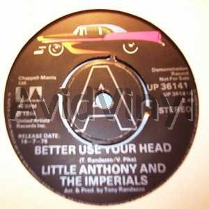 Little Anthony And The Imperials Better+Use+Your+Head+/+Gonna+Fix+You+Good 45RPM