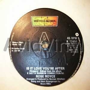 Rose Royce Is+It+Love+You're+After+/+You+Can't+Run+From+Yourself 45RPM