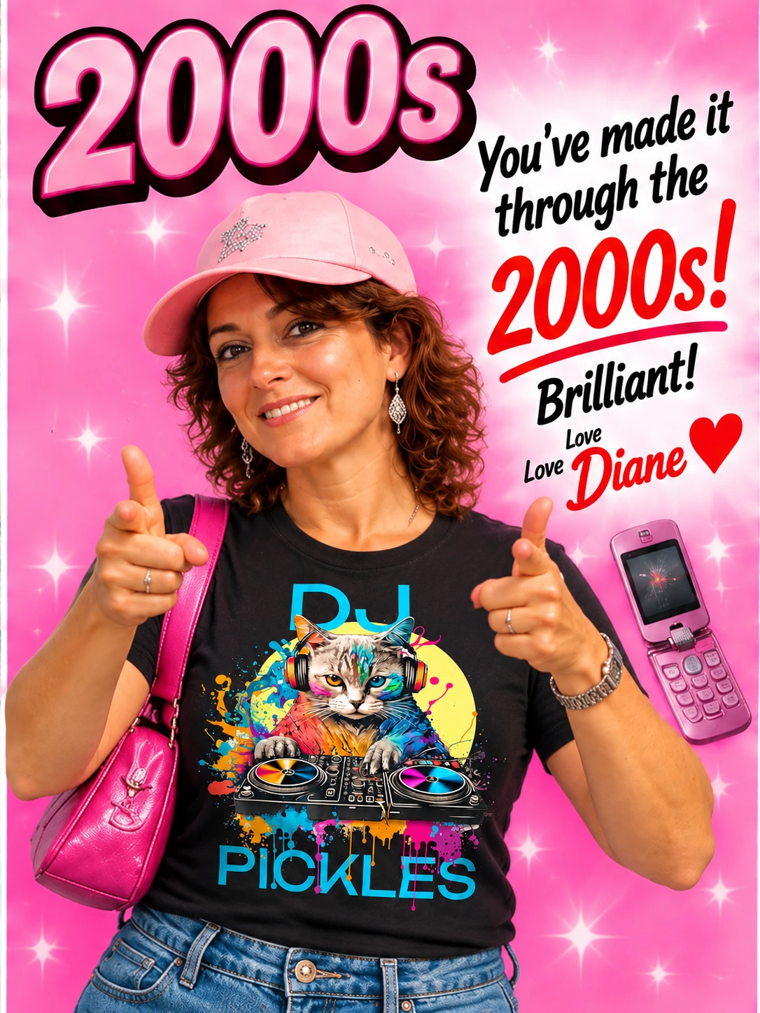 Diane celebrating the 2000s