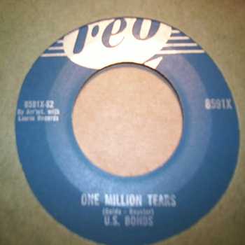 U.S. BONDS — ONE MILLION TEARS / SCHOOL IS OUT record label scan