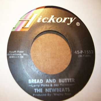 NEWBEATS — BREAD AND BUTTER / GROOVIN' record label scan