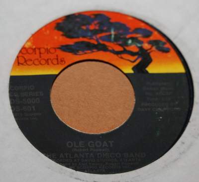 ATLANTA DISCO BAND — BAD LUCK / OLE GOAT record label scan