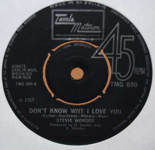 STEVIE WONDER DON'T KNOW WHY I LOVE YOU / MY CHERIE AMOUR