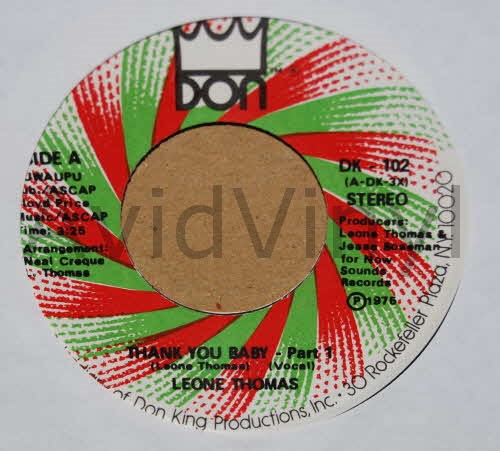 LEONE THOMAS — THANK YOU BABY / PT2 record label scan