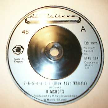 RIMSHOTS — 7 6 5 4 3 2 1 / HARVEY WALLBANGER record label scan