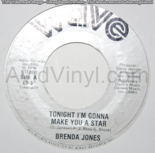 BRENDA JONES TONIGHT I'M GONNA MAKE YOU A STAR / SAME