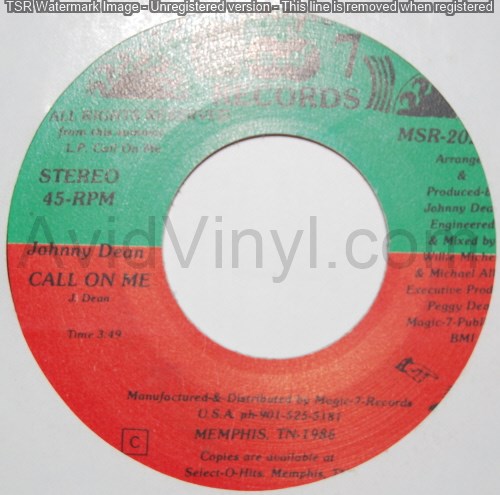 JOHNNY DEAN CALL ON ME / WE CAN MAKE IT WORK