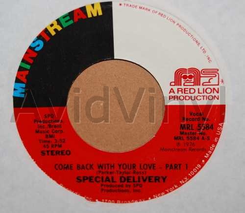 SPECIAL DELIVERY — COME BACK WITH YOUR LOVE / PT2 record label scan