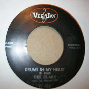 DEE CLARK — YOU ARE LIKE THE WIND / DRUMS IN MY HEART record label scan