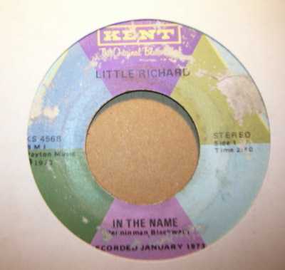LITTLE RICHARD — IN THE NAME / DON'T YOU KNOW I record label scan