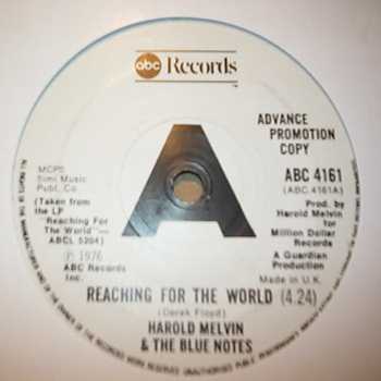 HAROLD MELVIN AND THE BLUE NOTES — REACHING FOR THE WORLD / STAY TOGETHER record label scan