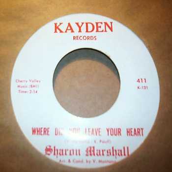 SHARON MARSHALL WHERE DID YOU LEAVE YOUR HEART / I'M GLAD THERE IS YOU