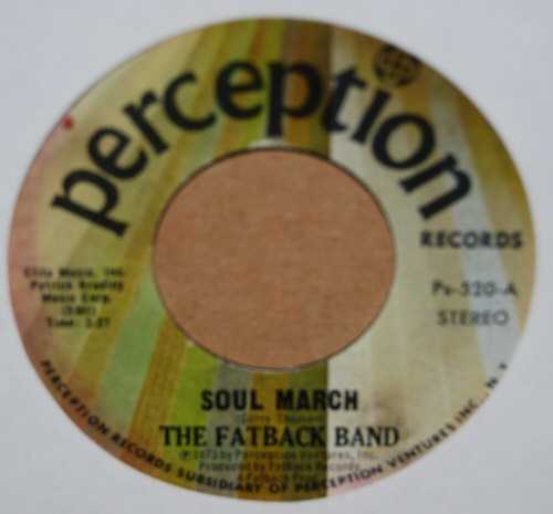 FATBACK BAND — SOUL MARCH / TO BE WITH YOU record label scan