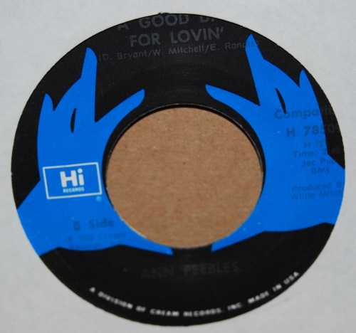 ANN PEEBLES — A GOOD DAY FOR LOVIN' / OLD MAN WITH YOUNG IDEAS record label scan