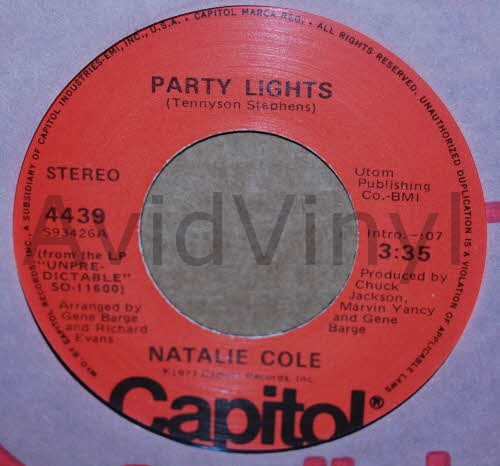 NATALIE COLE PARTY LIGHTS / PEACEFUL LIVING