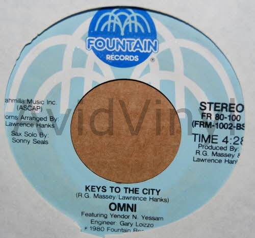 OMNI — KEYS TO THE CITY / DON'T BE SELFISH record label scan
