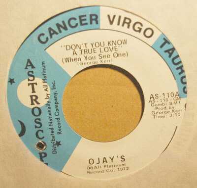 OJAY'S — DON'T YOU KNOW A TRUE LOVE / PEACE record label scan