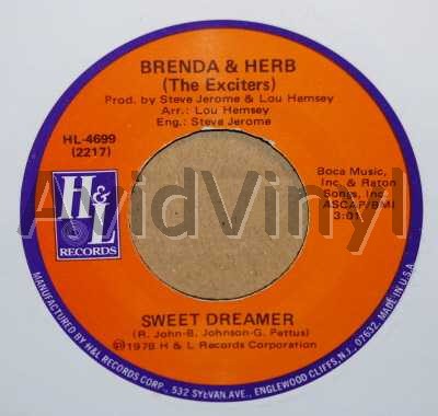 BRENDA AND HERB SWEET DREAMER / TONIGHT I'M GONNA MAKE YOU A STAR