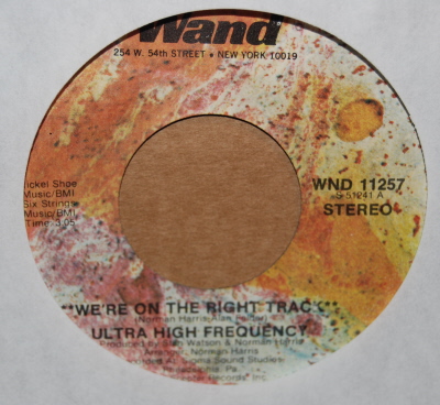 SOUTH SHORE COMMISSION — WE'RE ON THE RIGHT TRACK / SAME record label scan