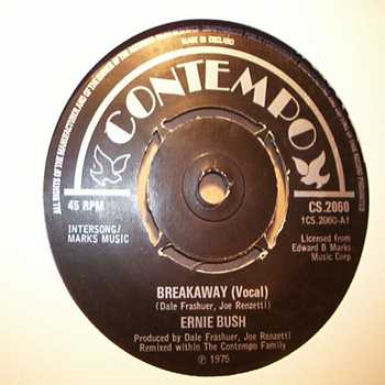 ERNIE BUSH — BREAKAWAY / INSTRUMENTAL record label scan