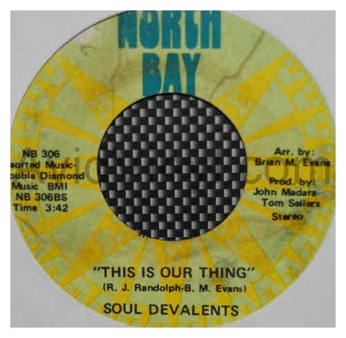 SOUL DEVALENTS — THIS IS OUR THING / GRASS HOPPER record label scan